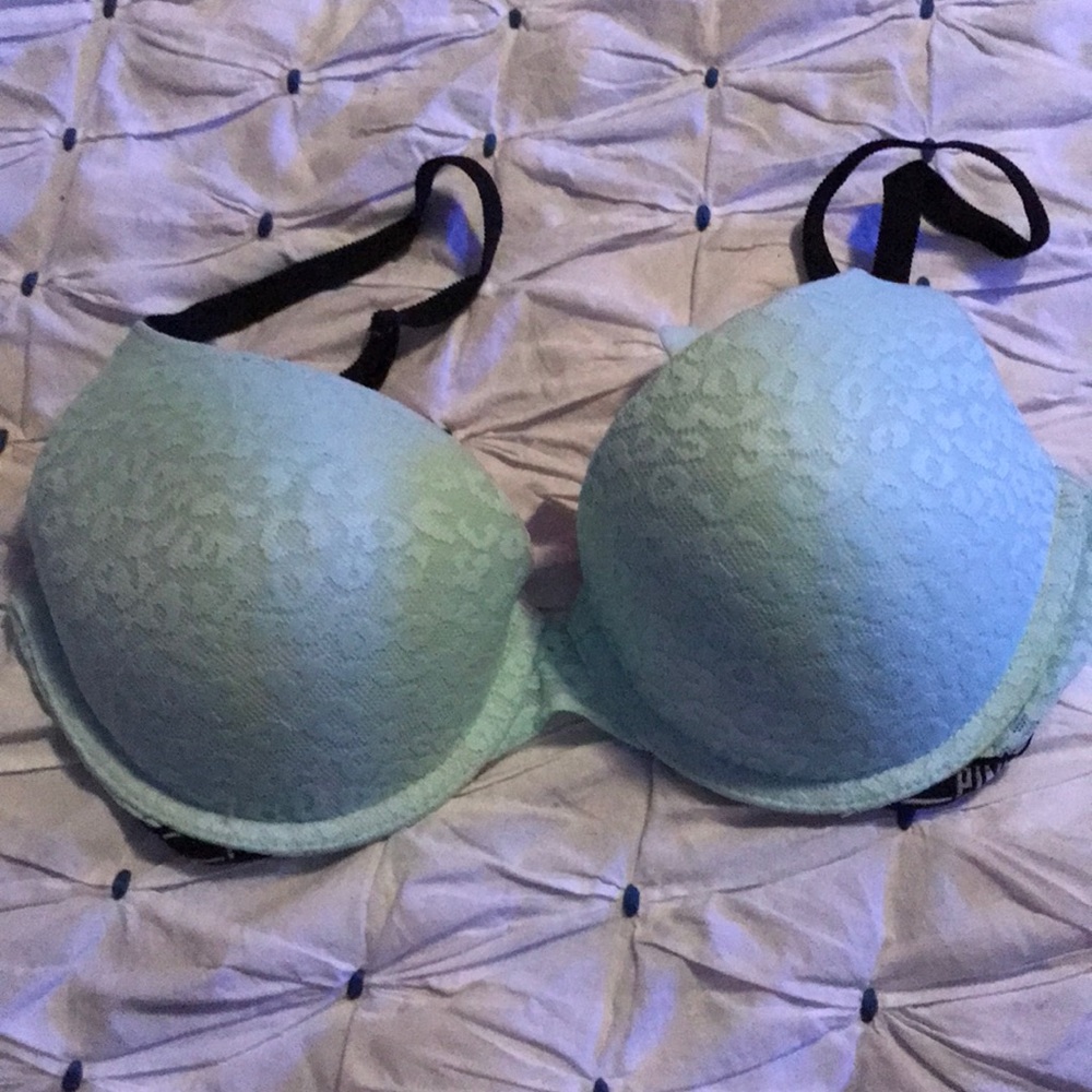 32 DD aqua blue green bra by PINK